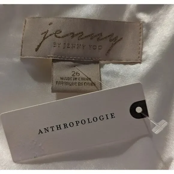 Jenny Yoo Tabitha Wedding Dress Ivory One Shoulder Bow Bridal Gown Size 26 NWT - Picture 5 of 5